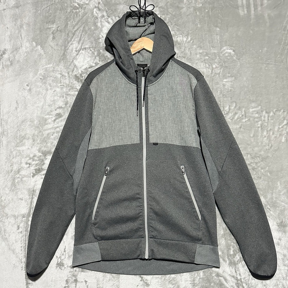 Oakley Mens Softshell Fleece Full Zip Jacket Mens Slim Fit Sz L Gray Athleisure